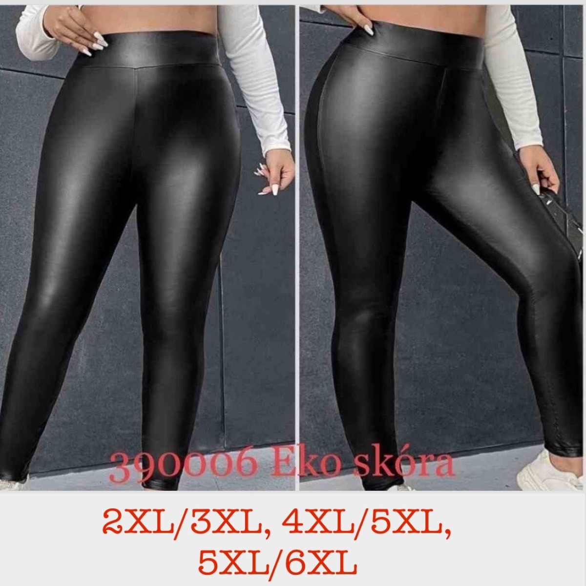 Legginsy Eko skóra - Plus size