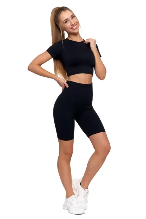 Legginsy kolarki damskie z wysokim stanem i efektem push-up - obrazek 3