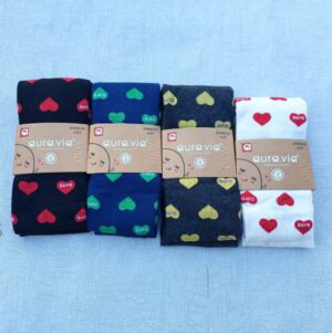 Rajstopy bawełniane - Serduszka