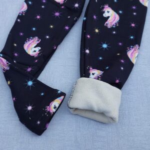 Legginsy Ocieplane UNICORN CZARNE