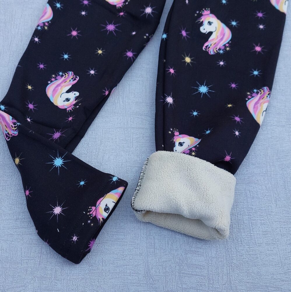 Legginsy Ocieplane UNICORN CZARNE