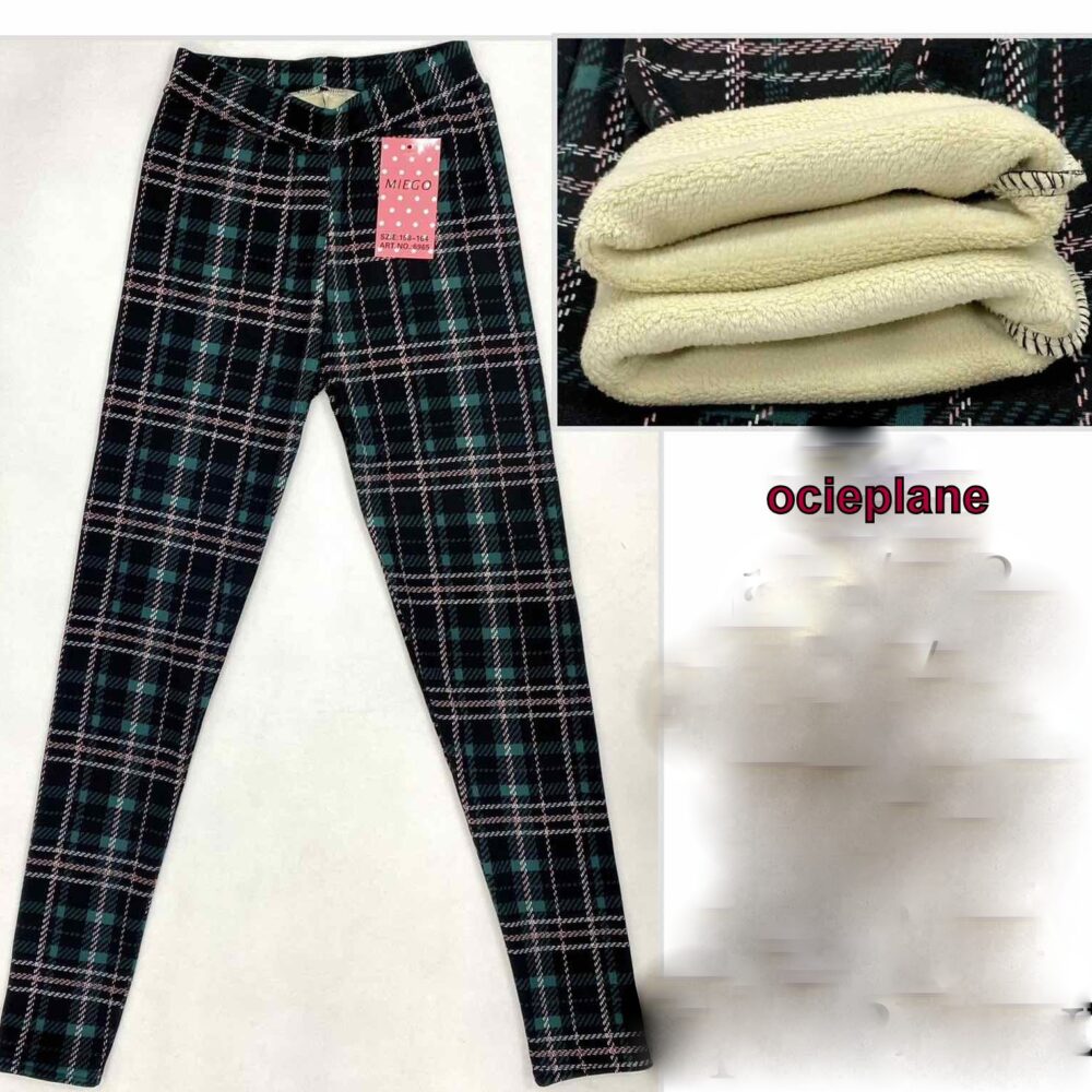 Legginsy Ocieplane - KRATA ZIELONA