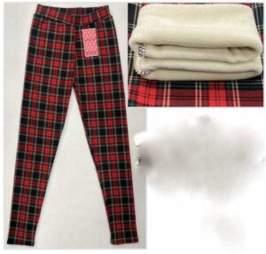 Legginsy Ocieplane KRATA CZERWONA