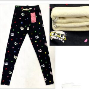 Legginsy Ocieplane Kotki w Okularach