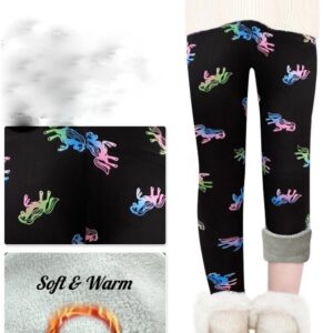 Legginsy Ocieplane KOLOROWE KONIKI