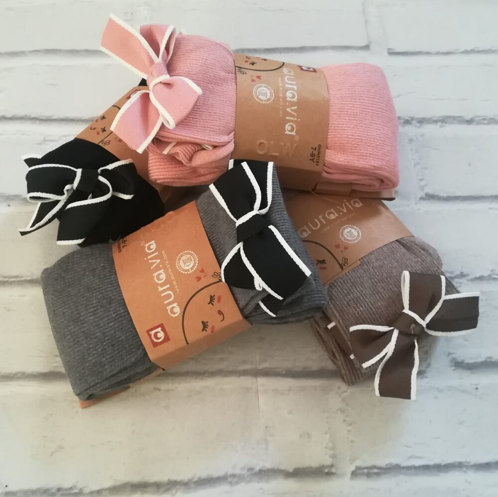 Rajstopy bawełniane - KOKARDKI DUŻE