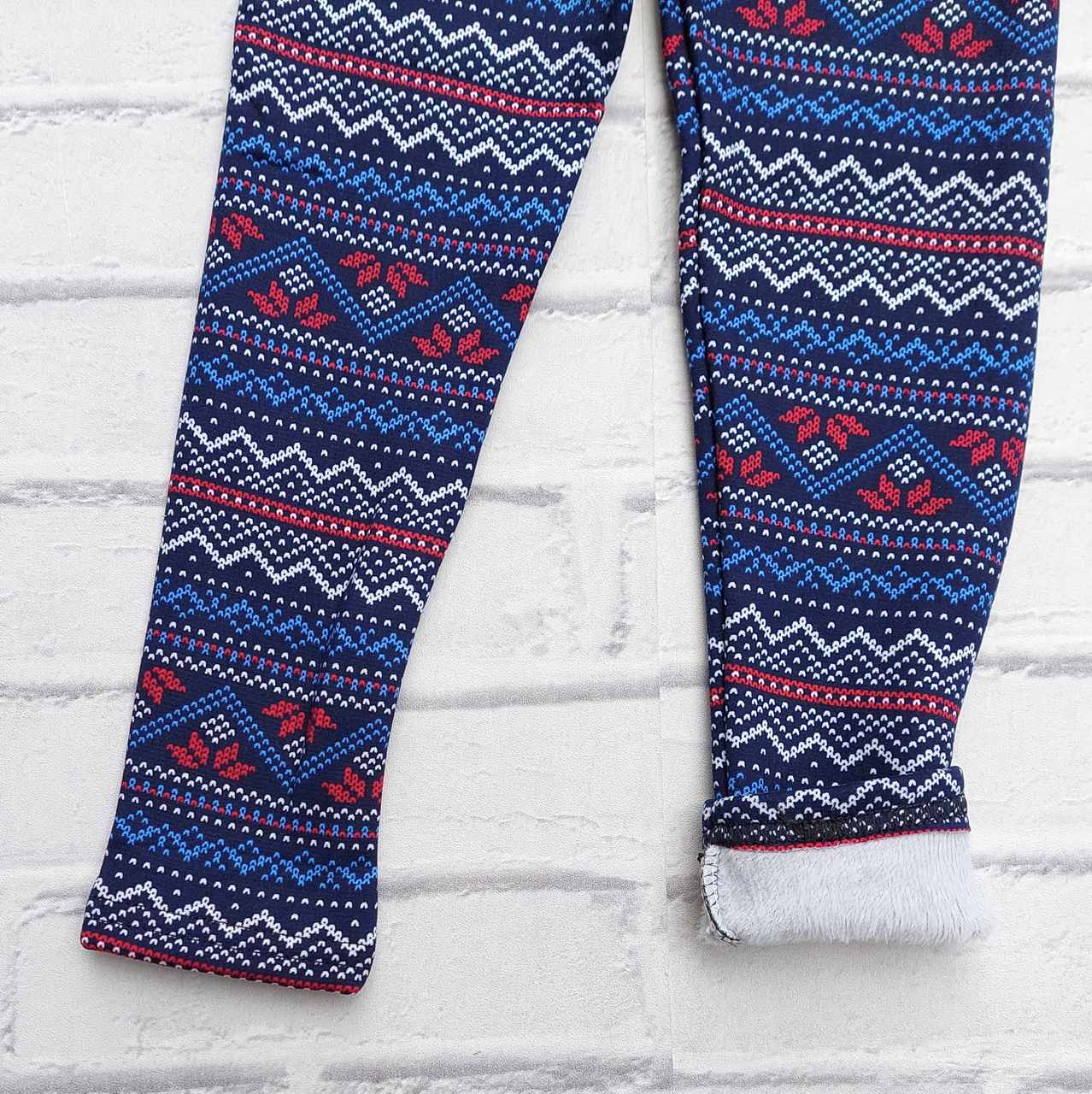 Legginsy Ocieplane Norweski wzór - obrazek 2