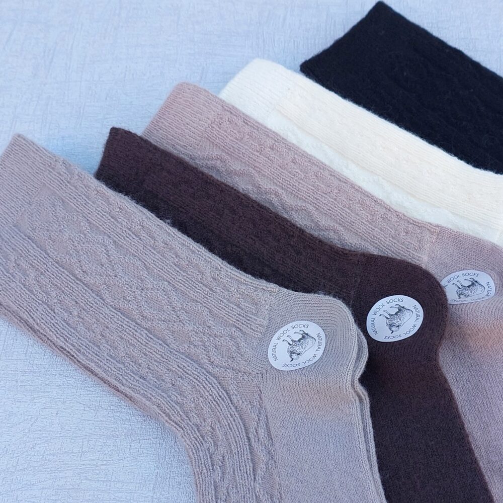 Ciepłe Skarpety Damskie z Wełną Handmade - HIT - obrazek 2