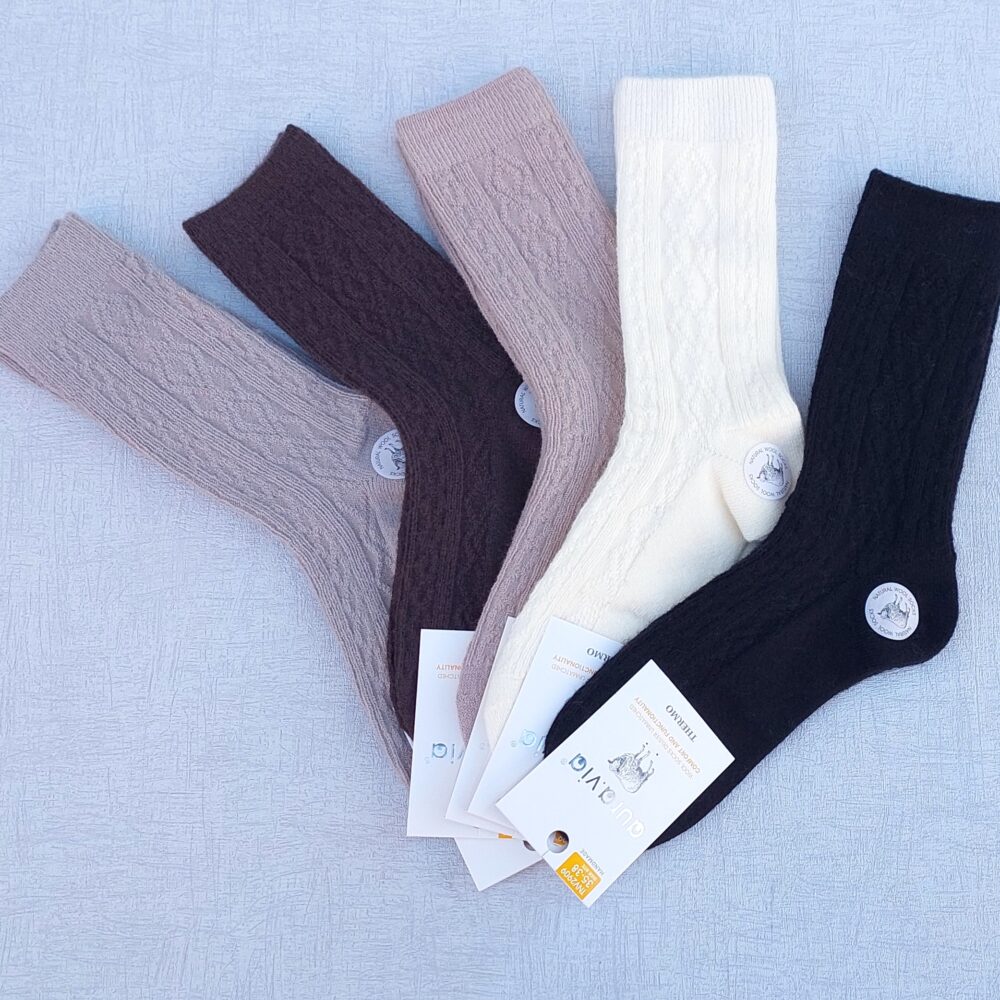 Ciepłe Skarpety Damskie z Wełną Handmade - HIT - obrazek 3