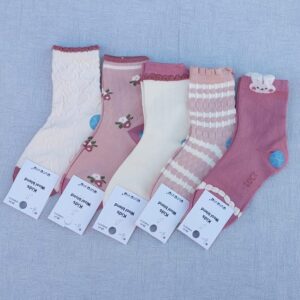 5x Skarpety Dziecięce z Wełną - THERMO króliki