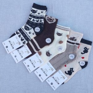 5x Skarpety Dziecięce z Wełną - THERMO KOCIAKI