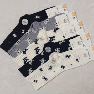 Ciepłe Skarpety Damskie - Wełna - Pieski