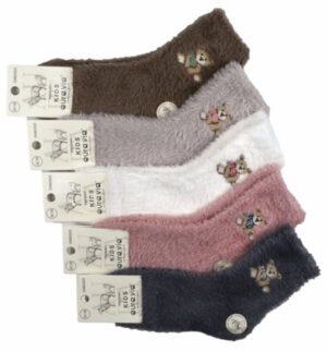 5x Skarpety Dziecięce Pluszowe Thermo Alpaka