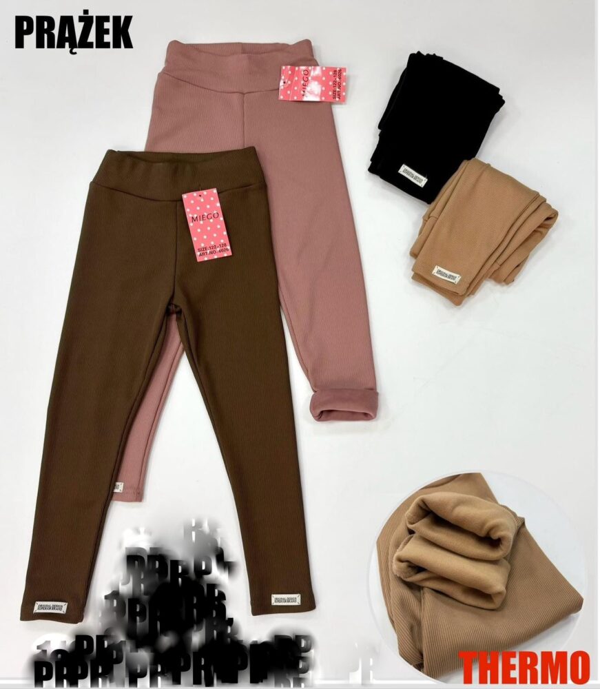 Legginsy ocieplane Prążek Termo Koloreeek