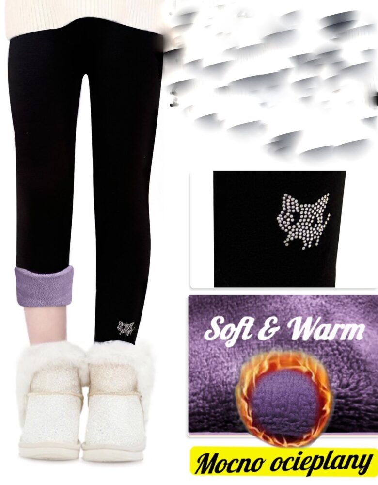 Legginsy Ocieplane - KOTKKI CEKINKI