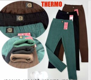 Legginsy ocieplane Prążek Termo Kolorek