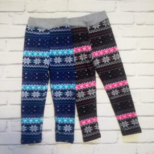 Legginsy Ocieplane ŚNIEŻYNKA NIEBIESKA